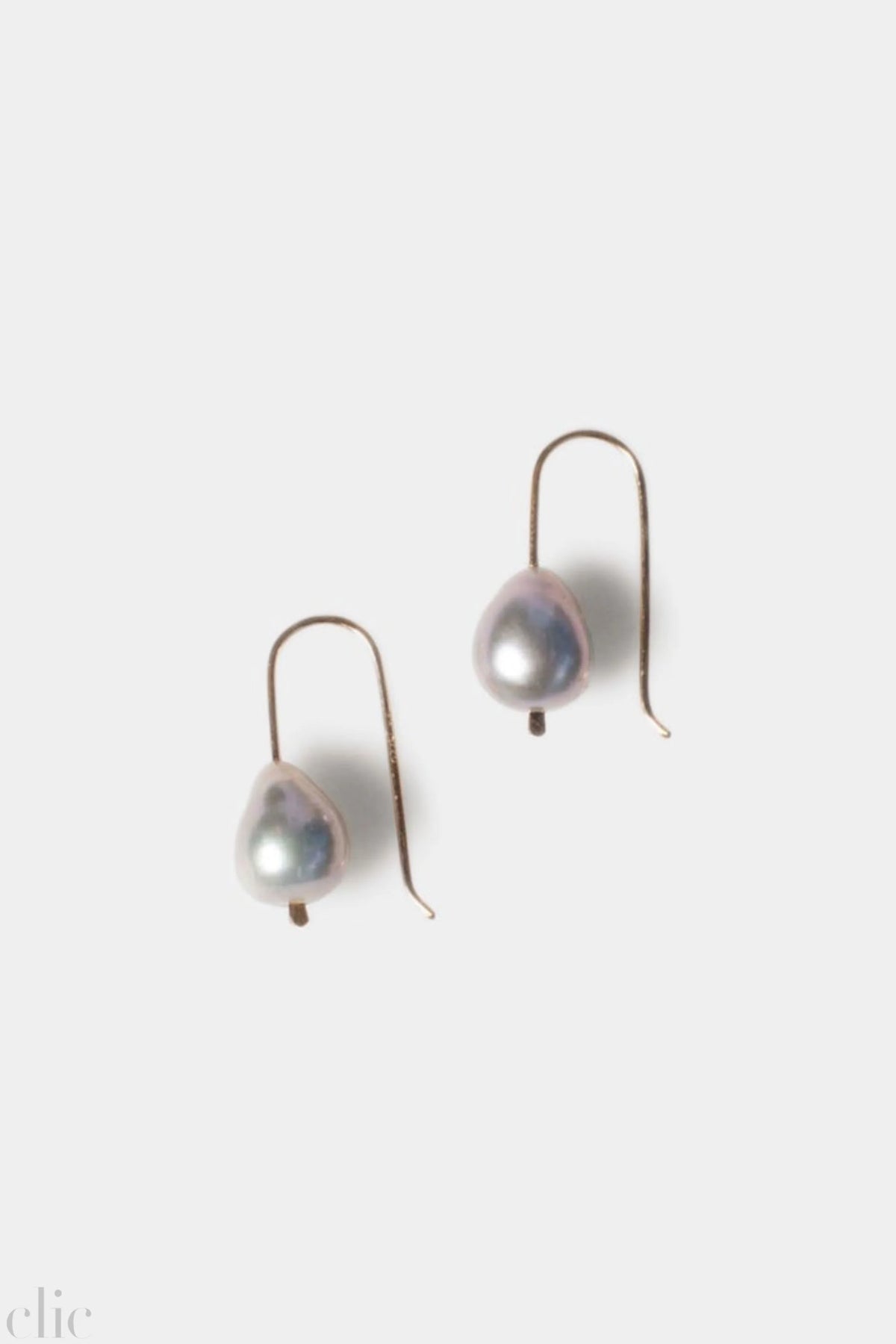 Petite Baroque Pearl Drop Earrings in Silver, from Mary Macgill