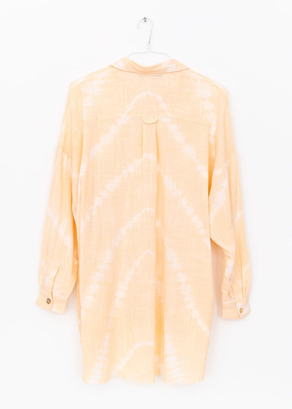 Mykonos Oversized Shirt in Tie Dye Powder Pink, from Maison Saint Julien