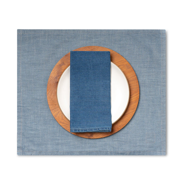 Denim Placemat in Blue Chambray, from Mi Cocina