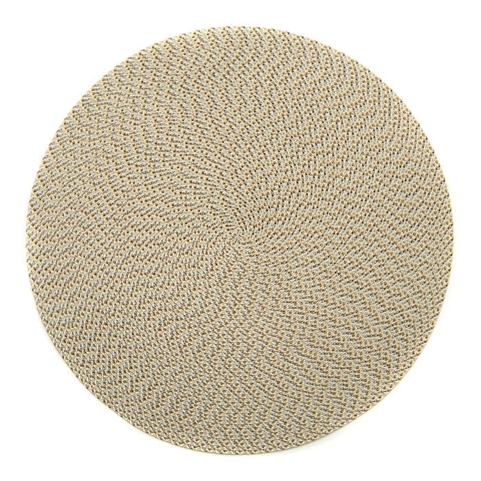 Ikat Weave Round Placemat in Cork, from Deborah Rhodes