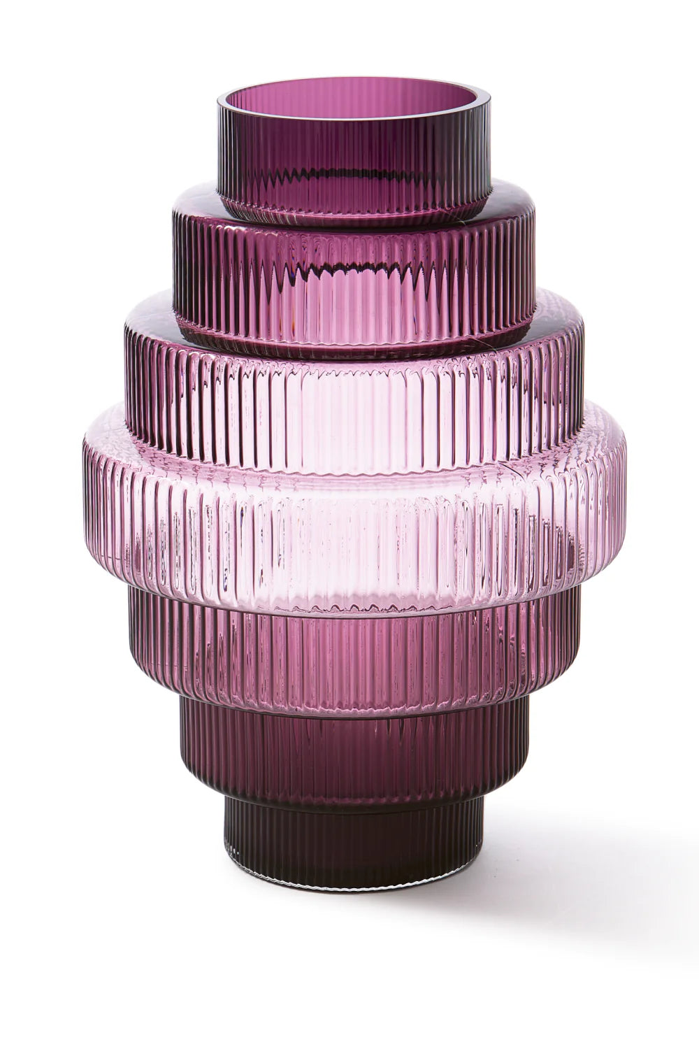 Large Steps Vase in Dark Purple, from Pols Potten