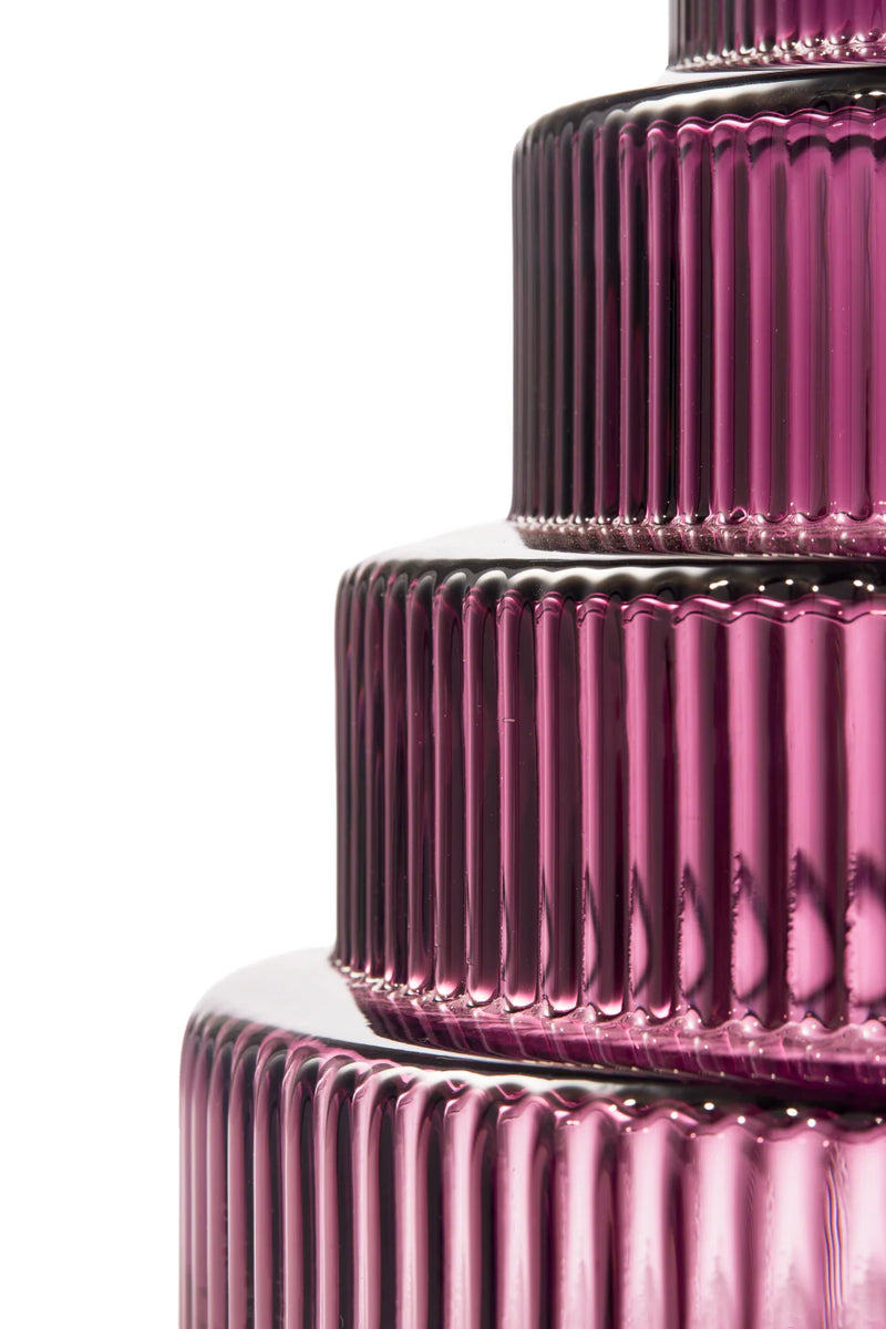 Large Steps Vase in Dark Purple, from Pols Potten