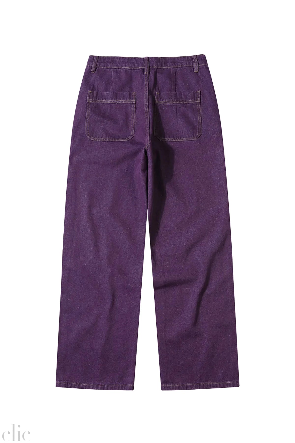 Polino Denim Pants in Purple, from Le Mont Saint Michel