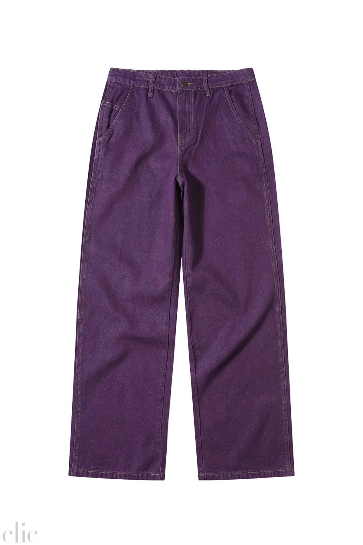 Polino Denim Pants in Purple, from Le Mont Saint Michel