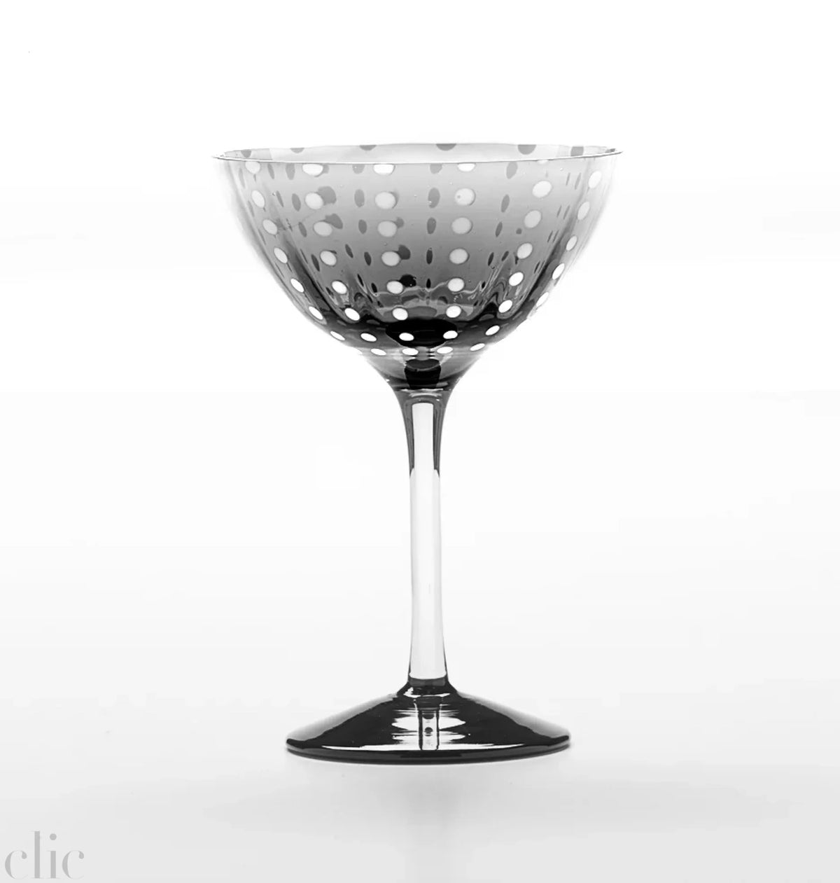 Perle Cocktail Goblet in Grey, from Zafferano