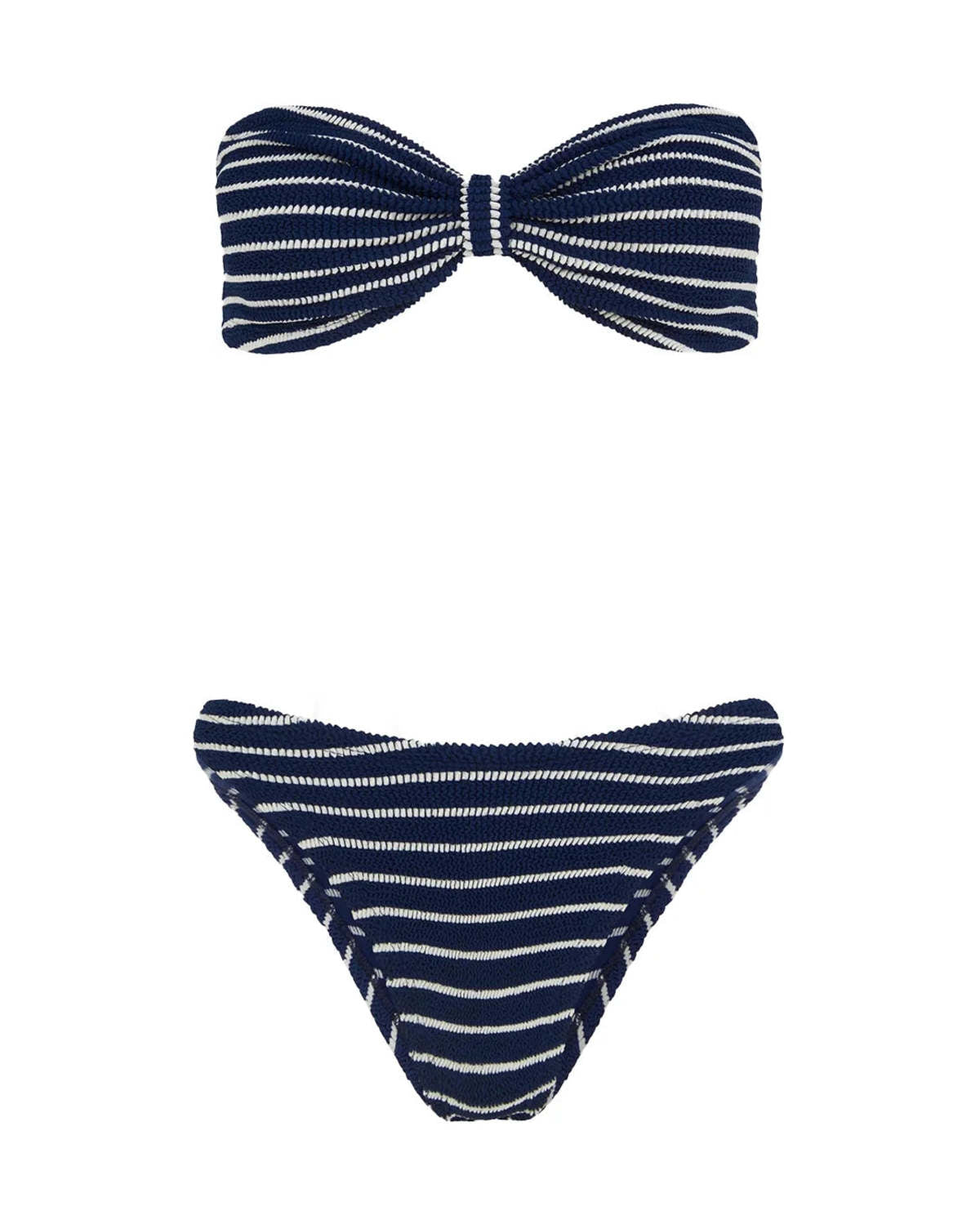 Jean Bikini with Navy & White Stripes, from Hunza G