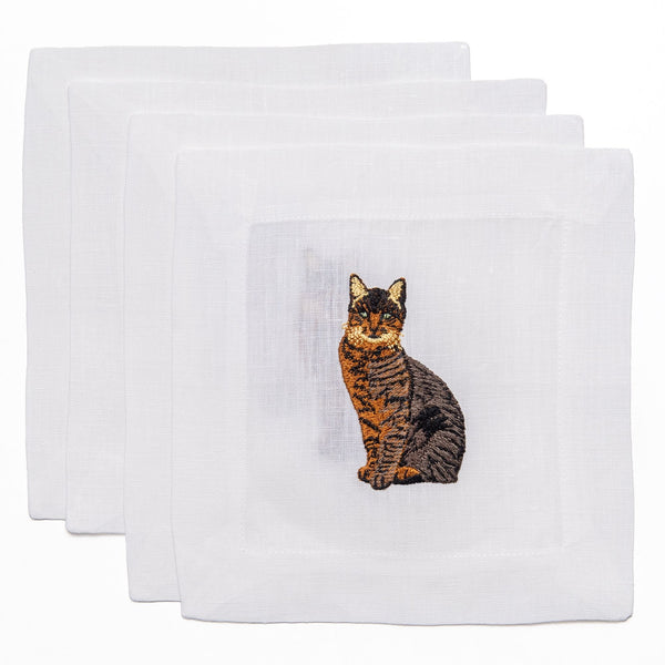 Tabby Cat Cocktail Napkins, from Lettermade