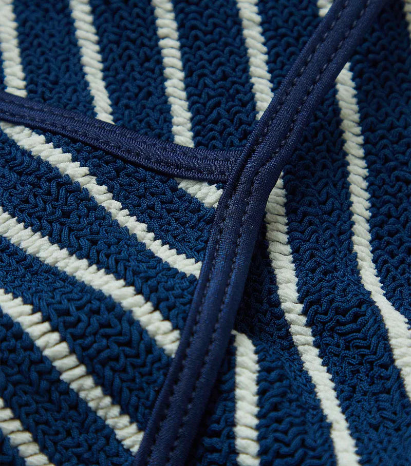 Pamela Swim with Navy & White Stripes, from Hunza G