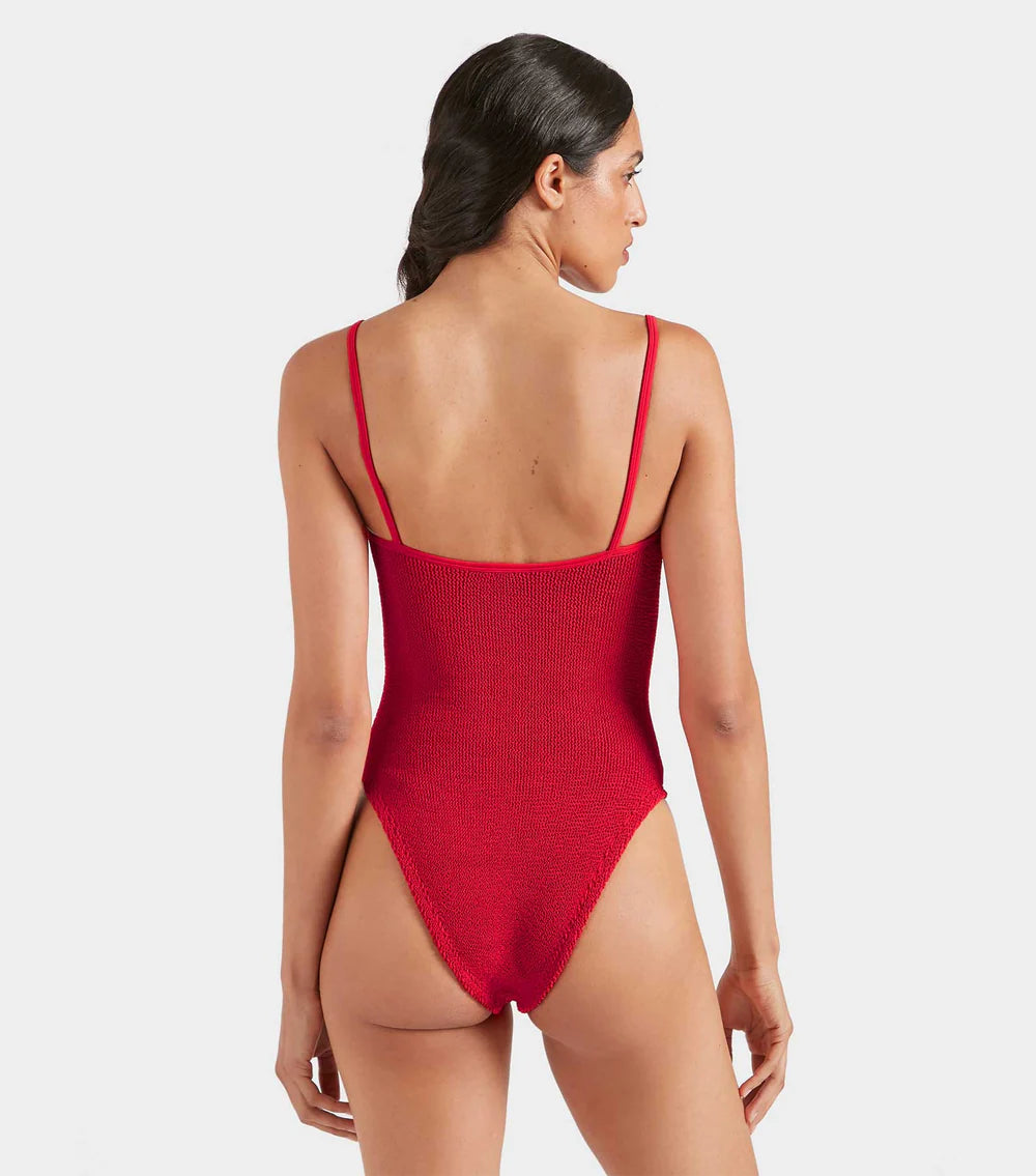 Pamela One Piece Swim in Red, from Hunza G