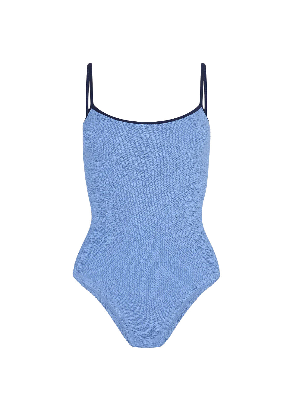 Pamela Contrast One Piece in Cornflower & Navy, from Hunza G