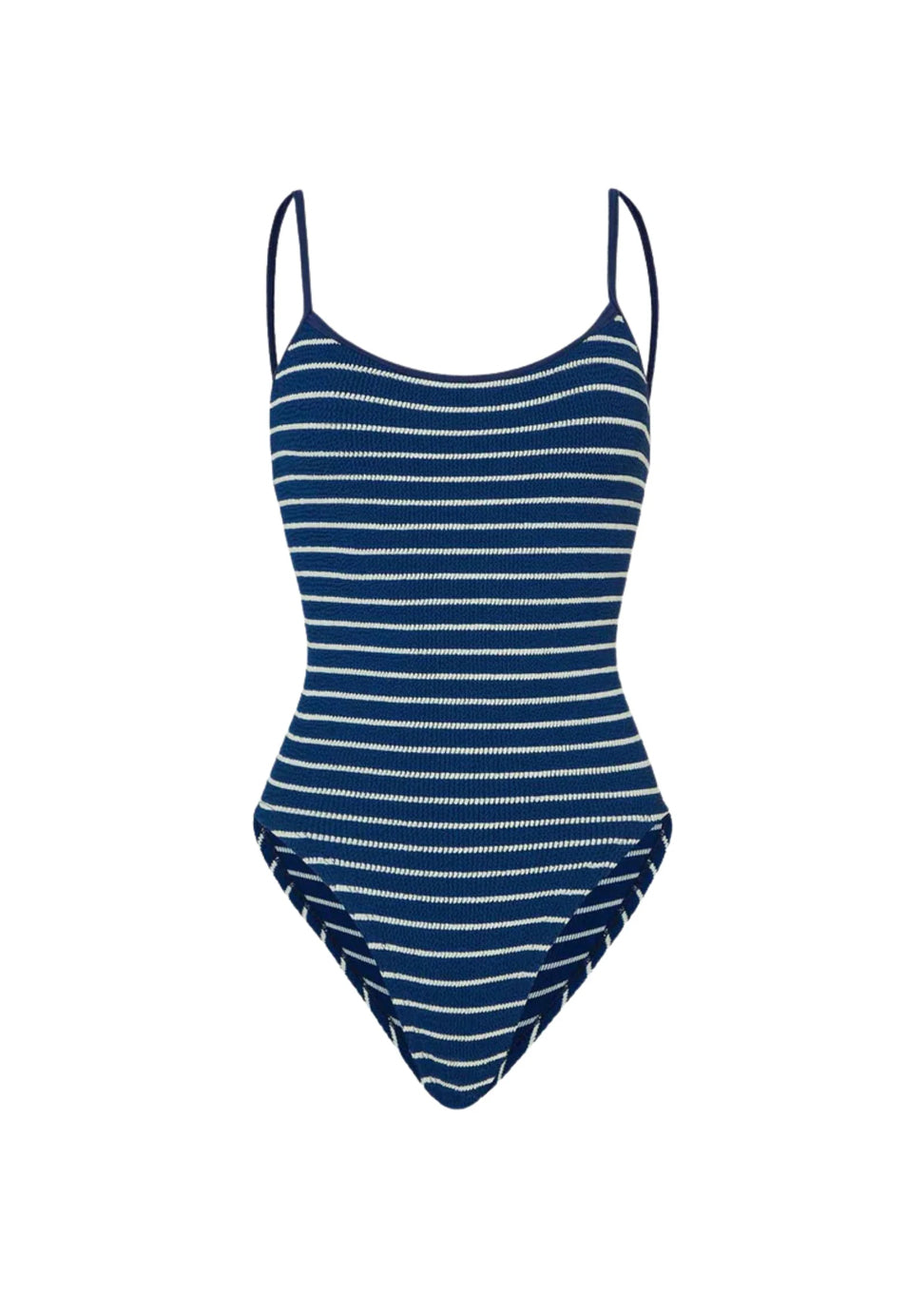 Pamela Swim with Navy & White Stripes, from Hunza G