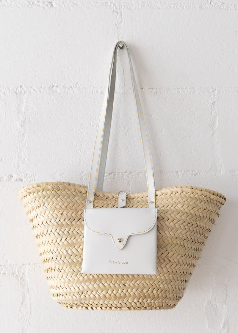 Panier Monday Bag in Blanc Jaune, from Craie Studio