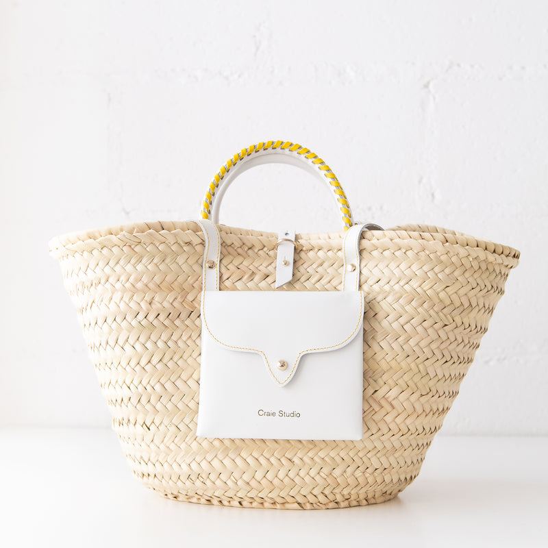 Panier Monday Bag in Blanc Jaune, from Craie Studio