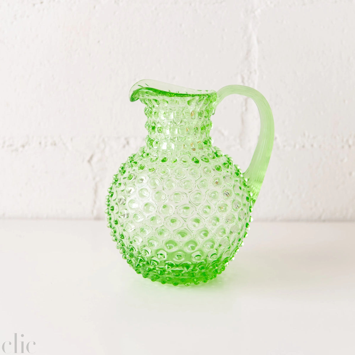 Paris Hobnail Jug in Light Green