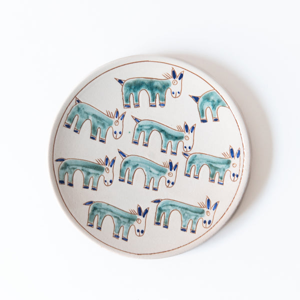 Ceramic Donkey Pasture Plate, from Kiliim