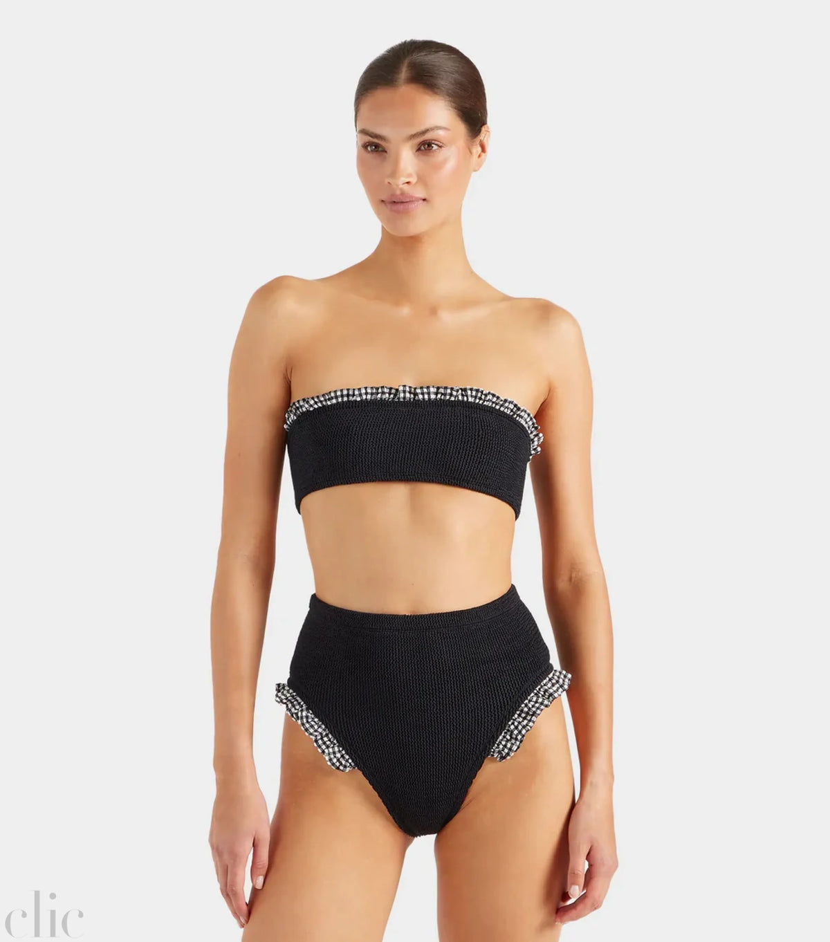 Peggy Bikini in Black Gingham, from Hunza G
