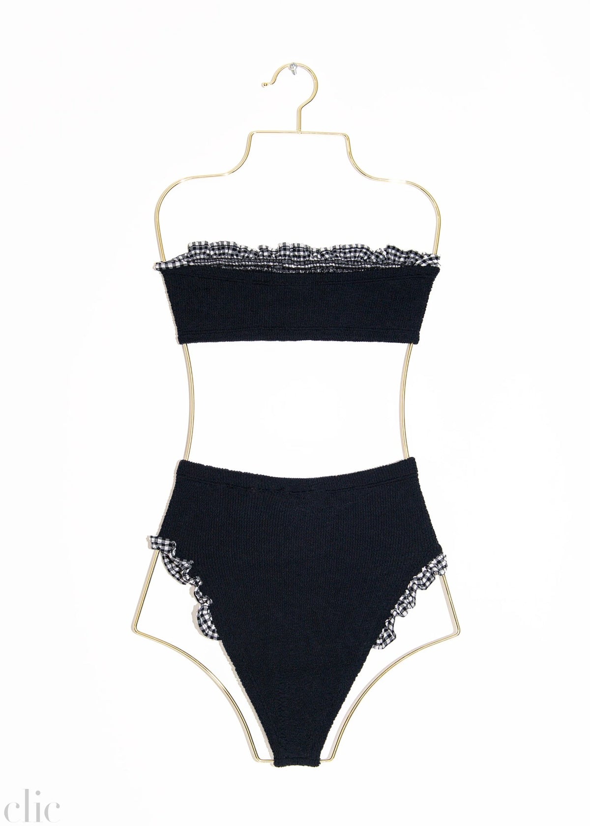 Peggy Bikini in Black Gingham, from Hunza G