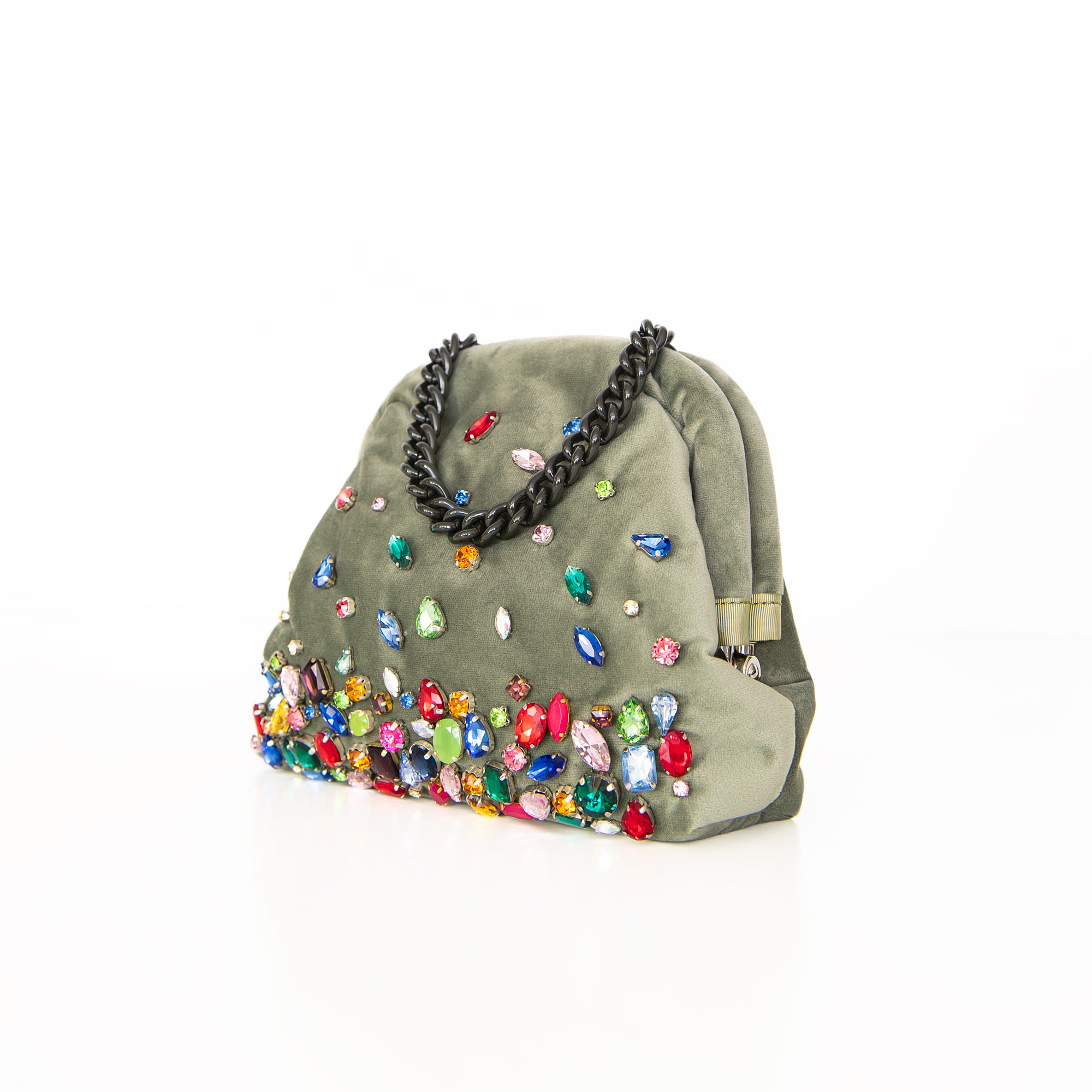 Pepita Clutch in Light Grey, from Maria La Rosa