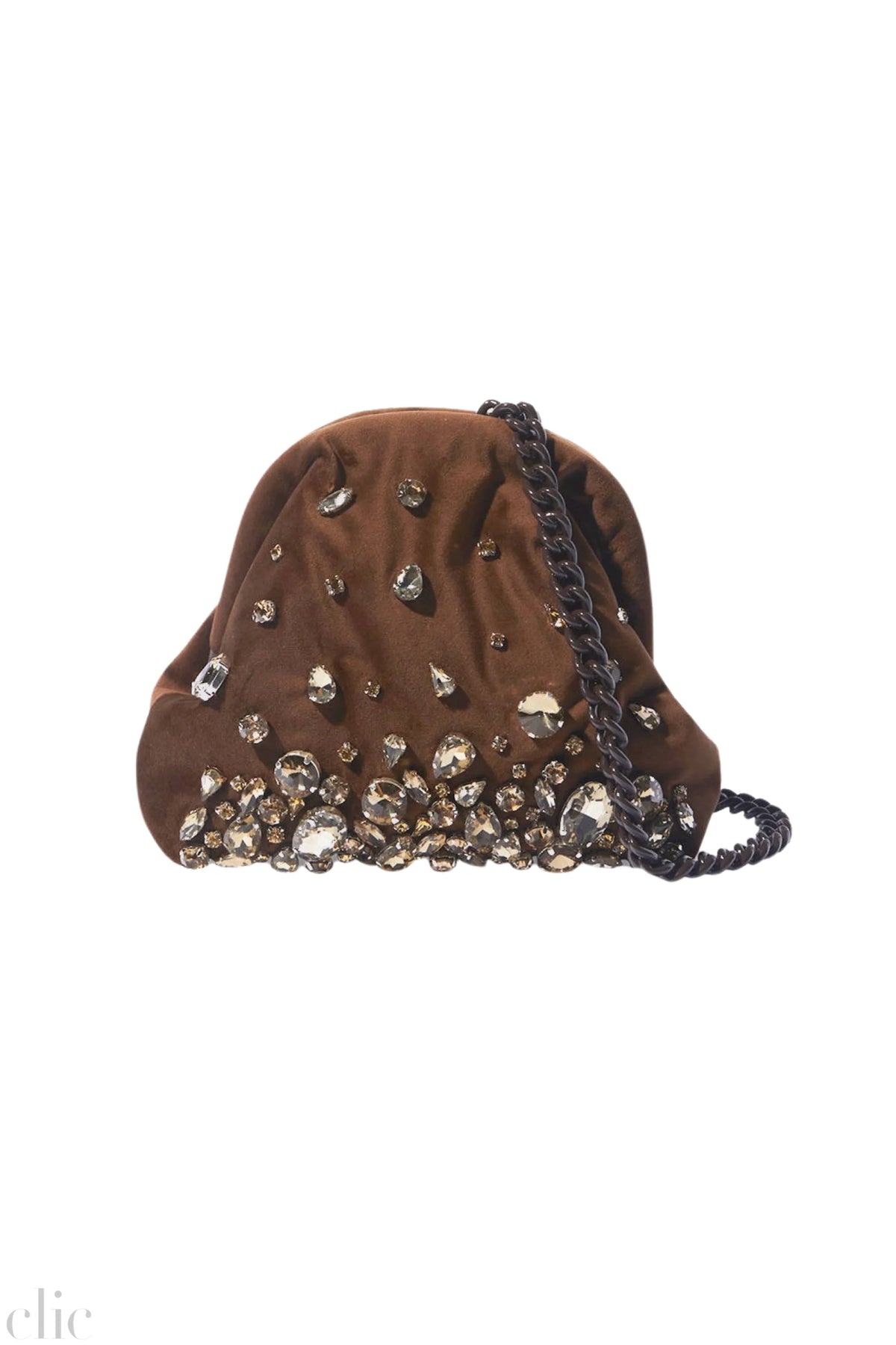 Pepita Clutch in Brown, from Maria La Rosa