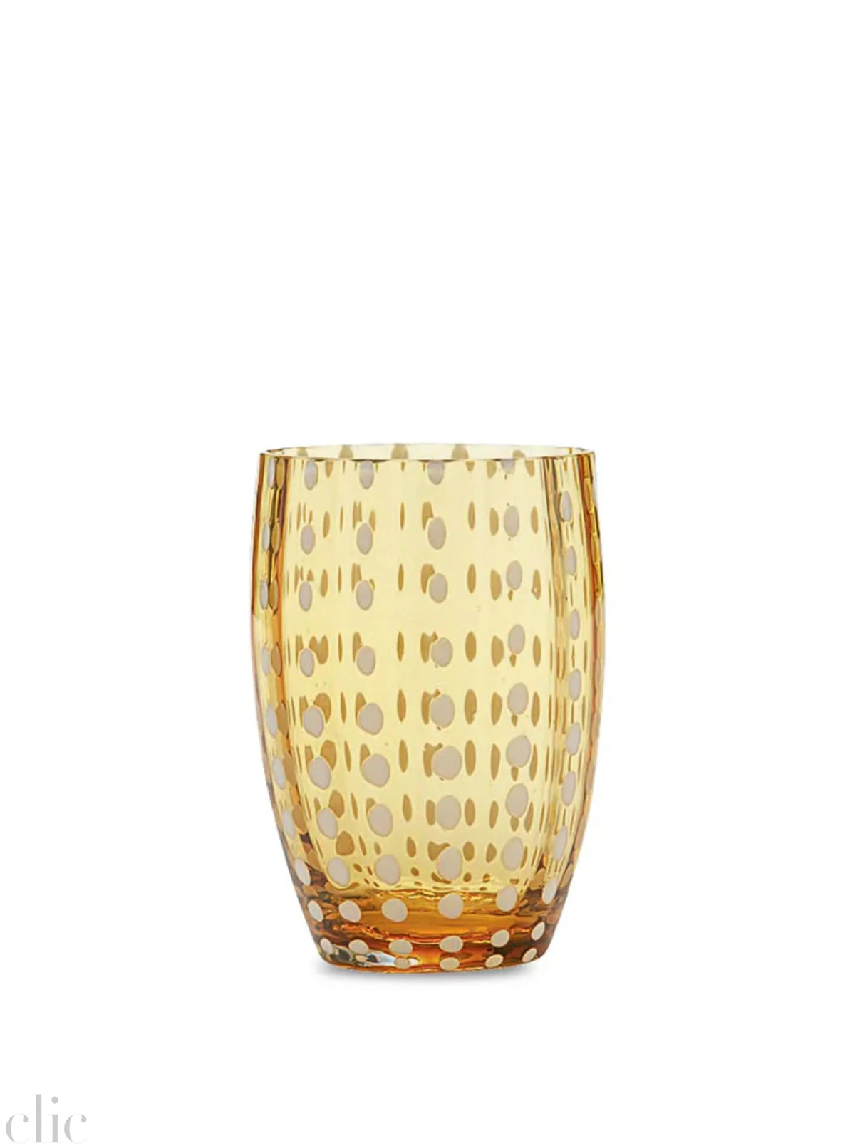 Perle Tumbler in Amber, from Zafferano