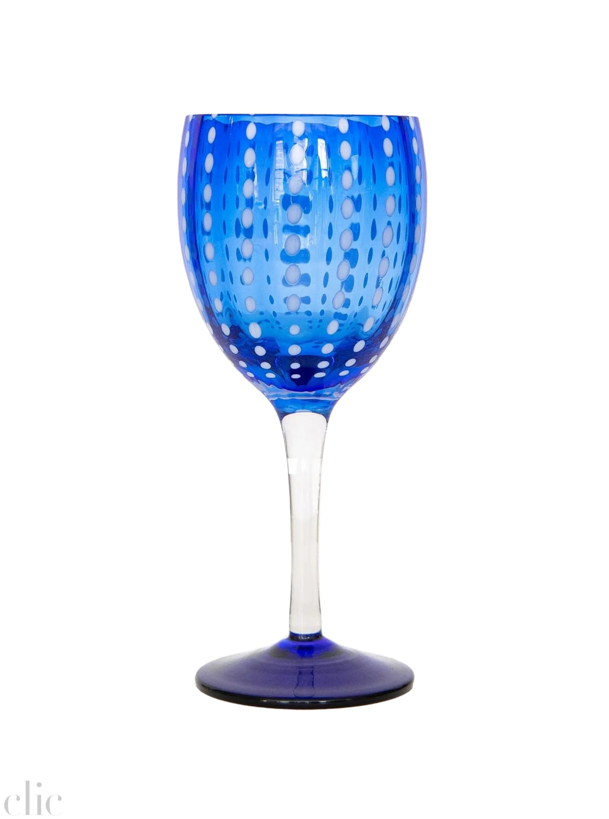 wine goblet cobalt blue