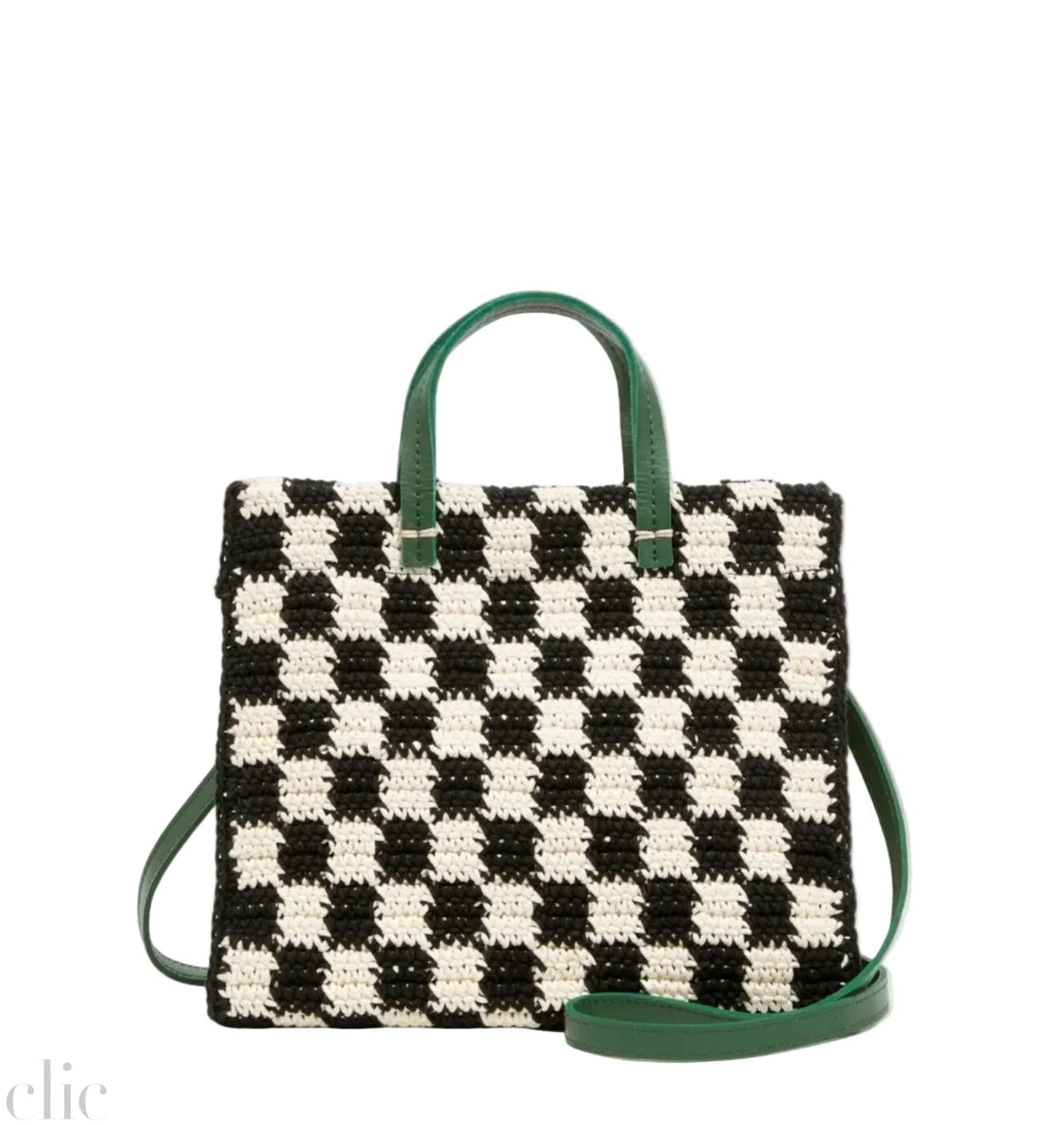 Petit Summer Simple Tote in Black & Cream, from Clare V