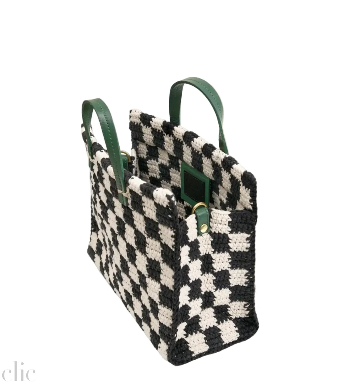 Petit Summer Simple Tote in Black & Cream, from Clare V