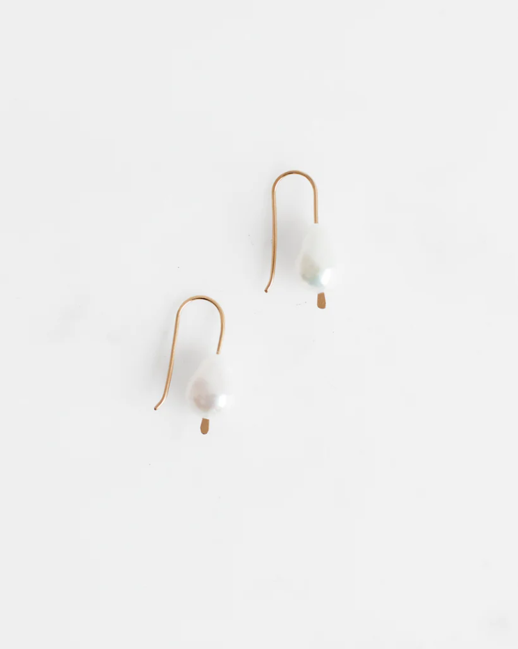 Petite Baroque Pearl Drop Earrings, from Mary Macgill