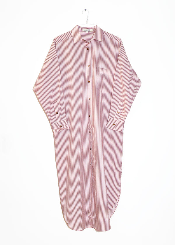 Phoebe Shirt Dress in Rose Stripes, from Mamene