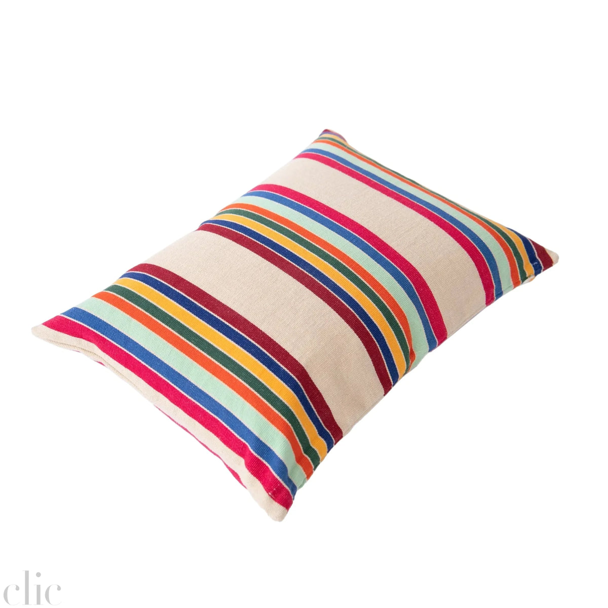 Pillow in Cranberry Stripe 14" x 20"