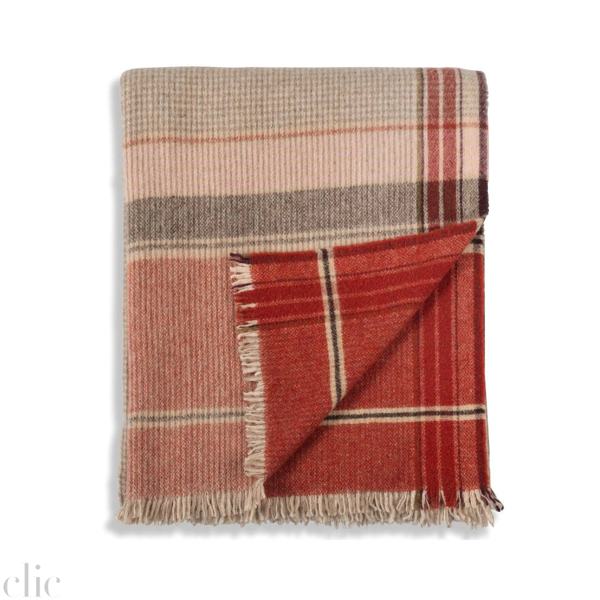 Plaid Arya Cashmere Throw in Naples