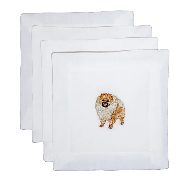 Pomeranian Cocktail Napkins, from Lettermade