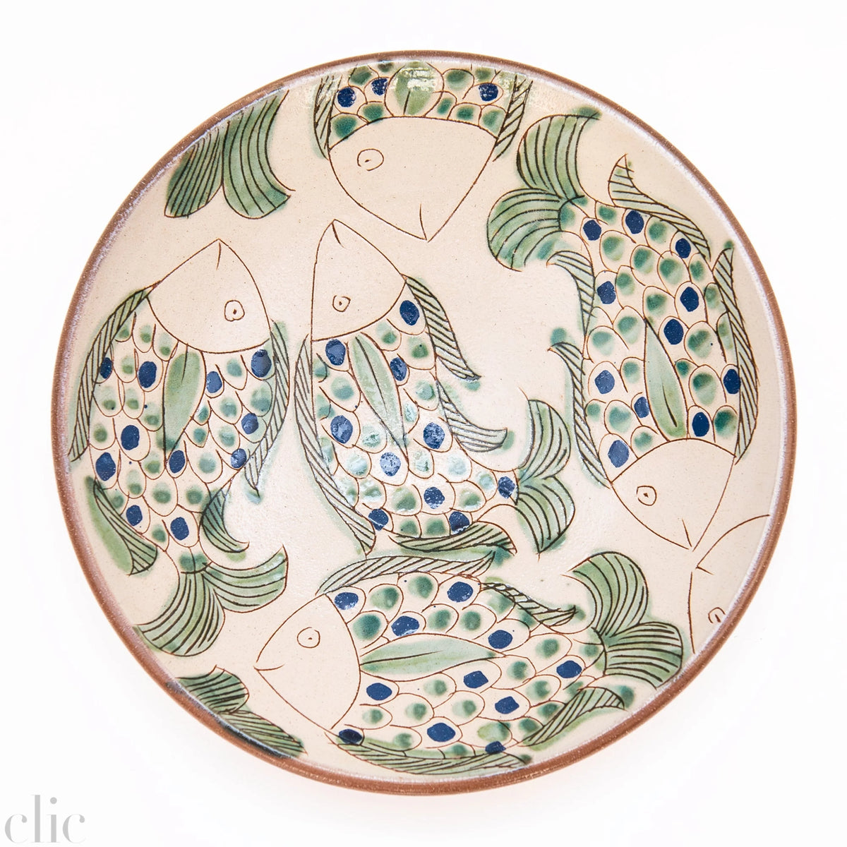 Ceramic Serving Plate in Pond, from Kiliim