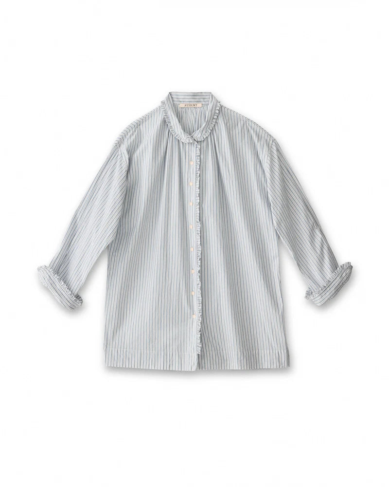 Poppy Blouse in Robin's Egg Stripe, from A'court