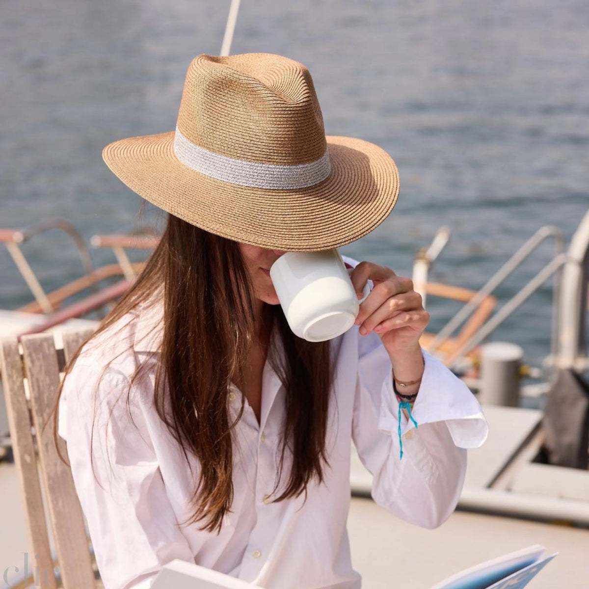 Portofino Sparkle Hat in Silver, from Lastelier