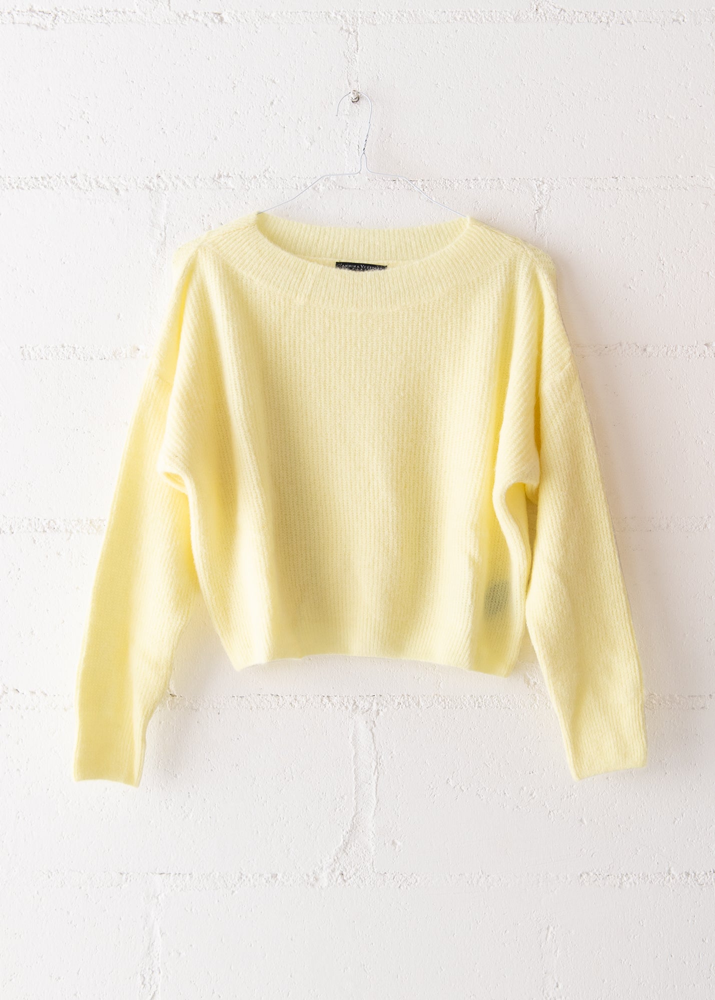 Knitted Long Sleeve Sweater in Yellow, from Vannina Vesperini