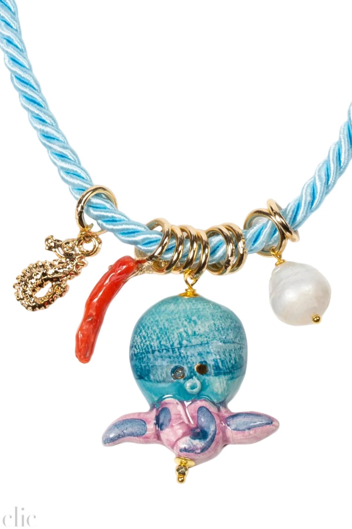 Pulpo Necklace in Blue, from Cashfana