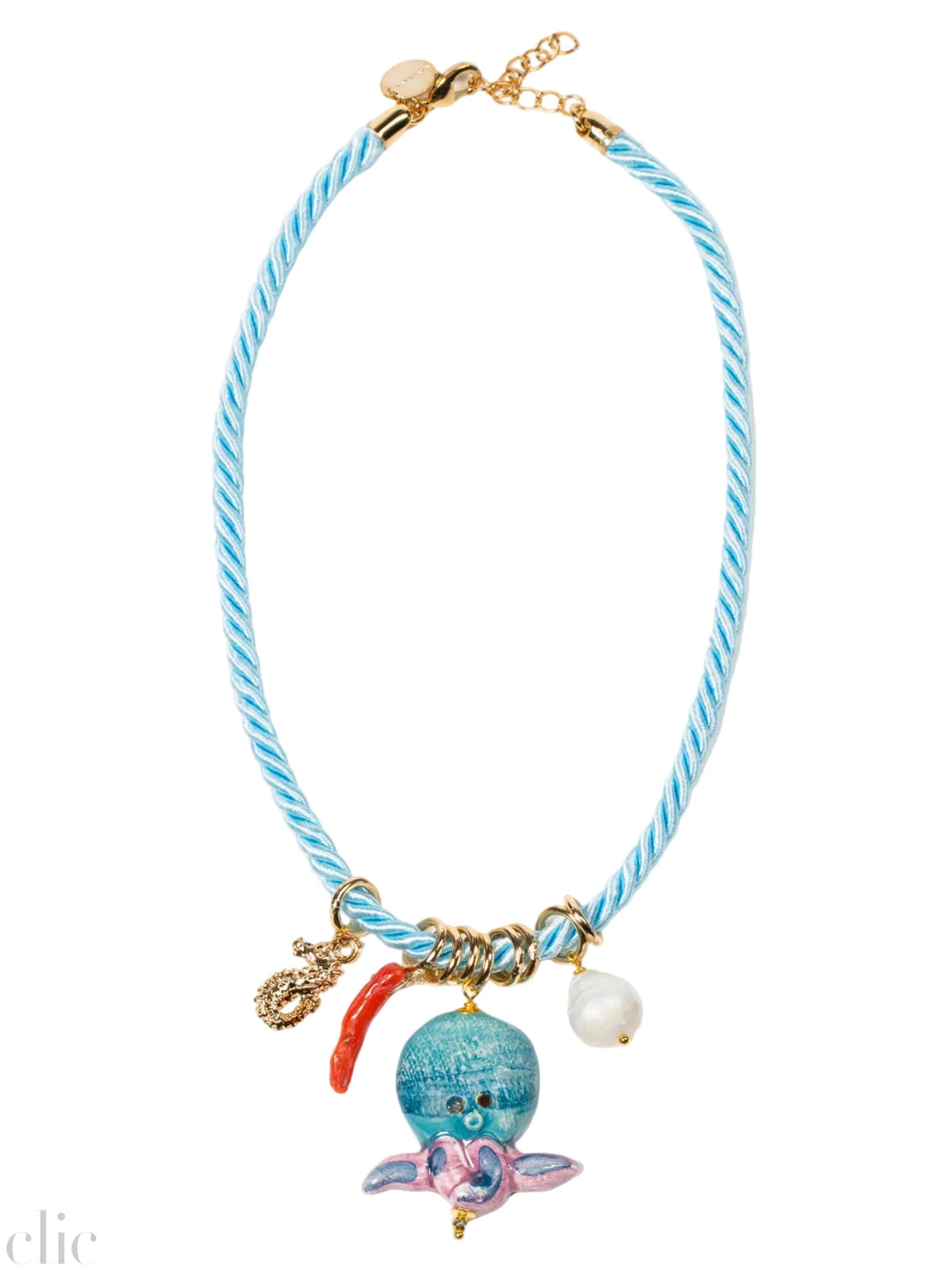 Pulpo Necklace in Blue, from Cashfana