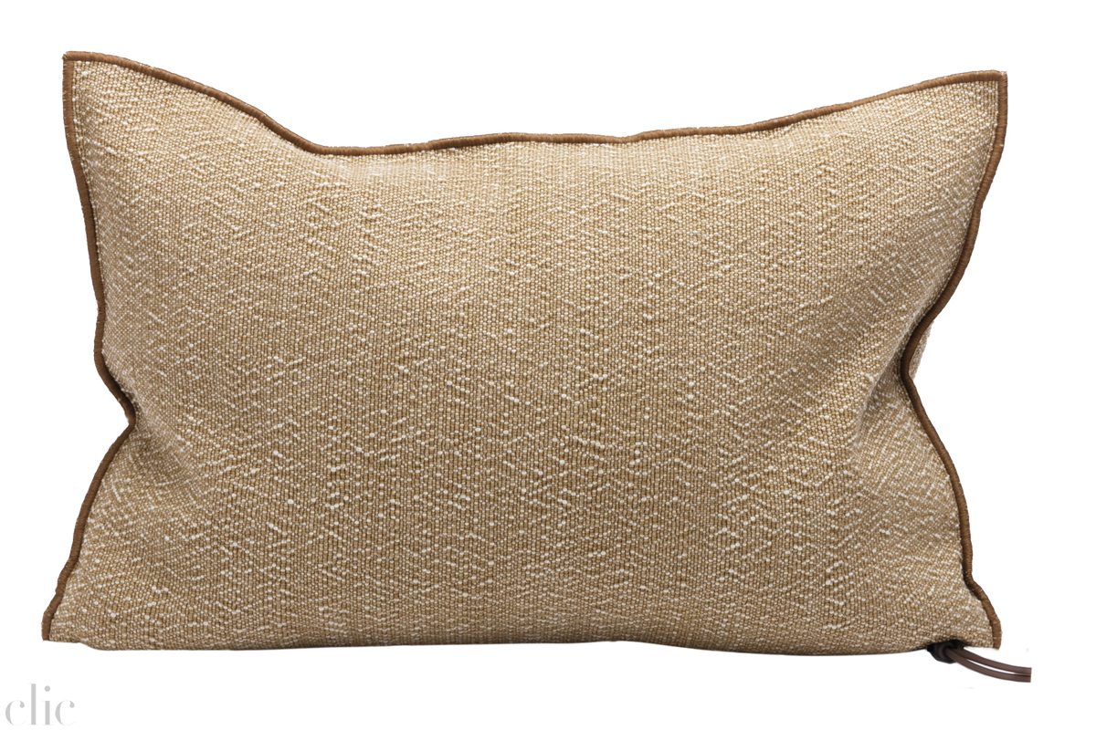 Canvas Outdoor Puglia Pillow 16 x 24 in Sable, from Maison de Vacances