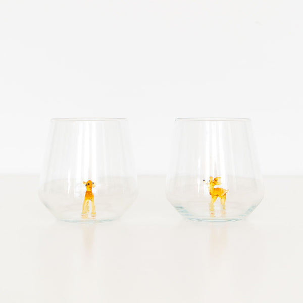 Bambi Drinking Glass in Amber