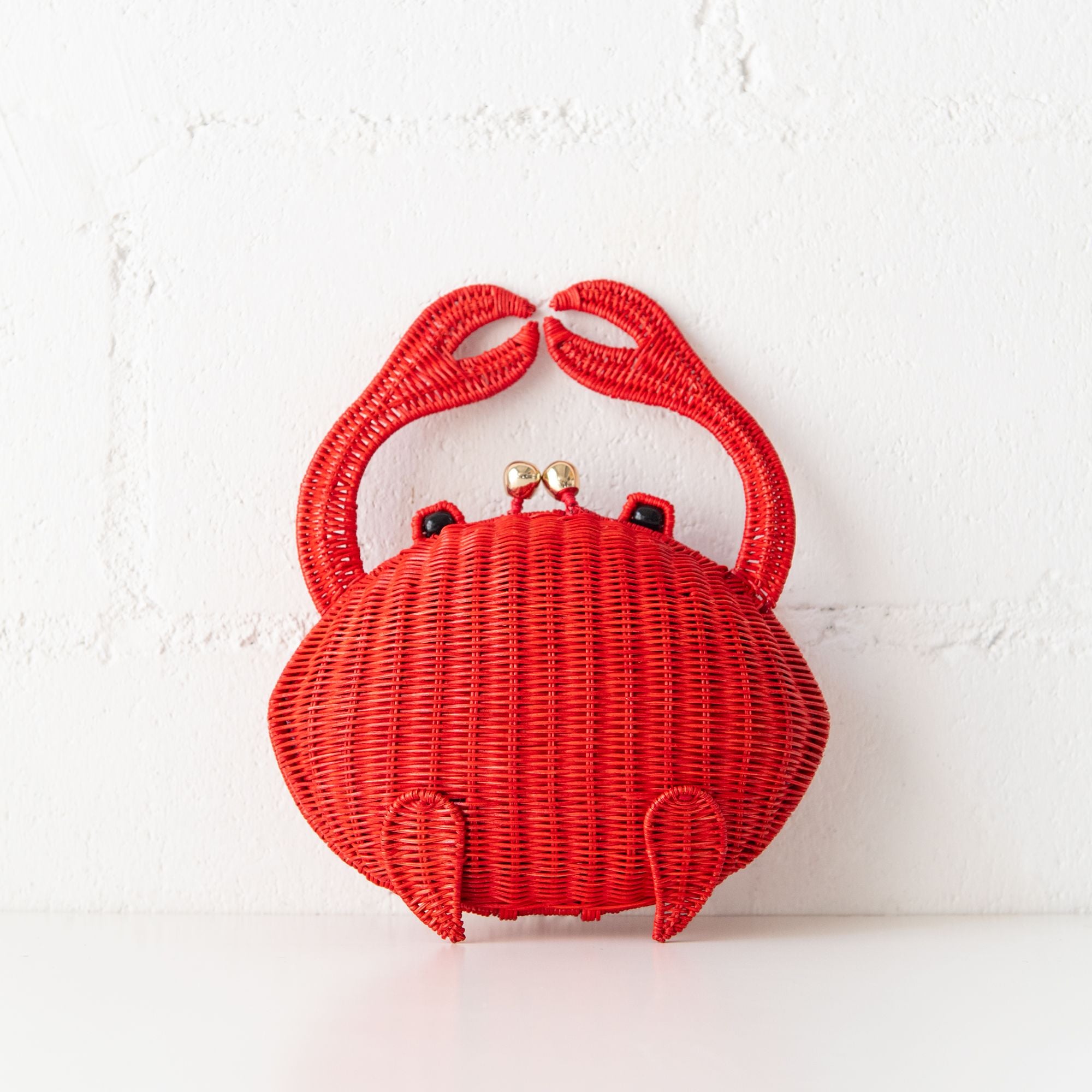 Philip Crab Wicker Bag in Red, from Serpui