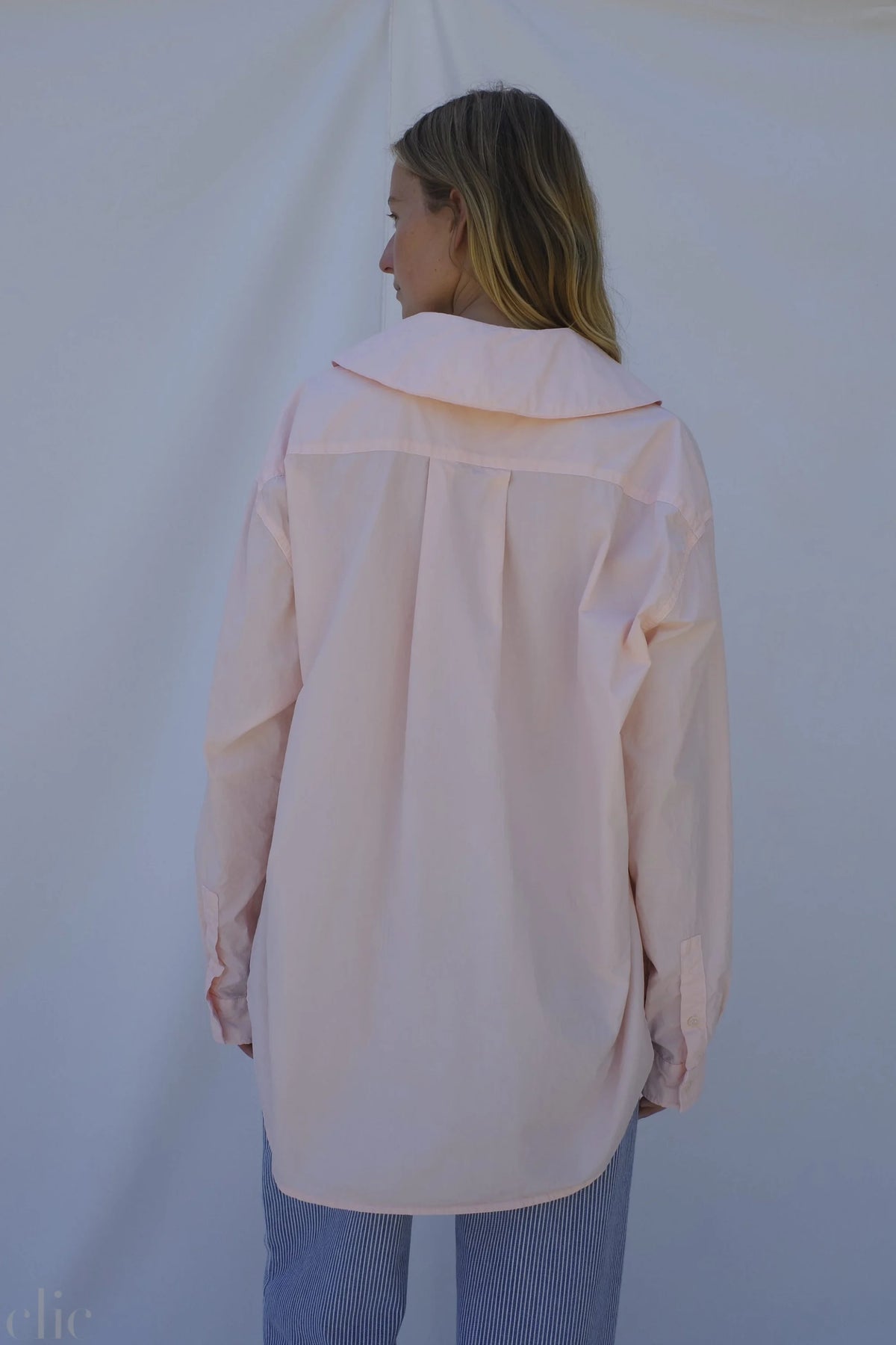Hollis Oversized Shirt in Conch Pink, from Emma Rothkopf