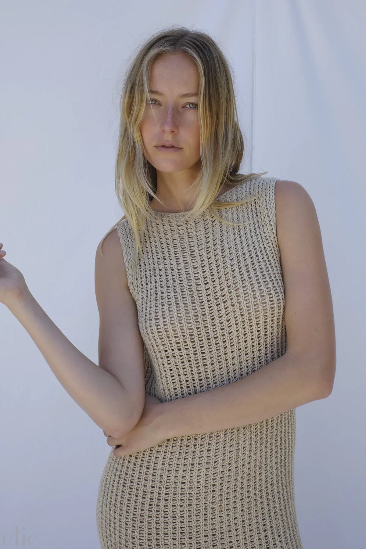 Rae Knit Dress in Sand, from Emma Rothkopf