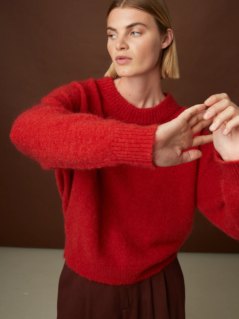 Mokid Pull Sweater in Red, from Rue Blanche