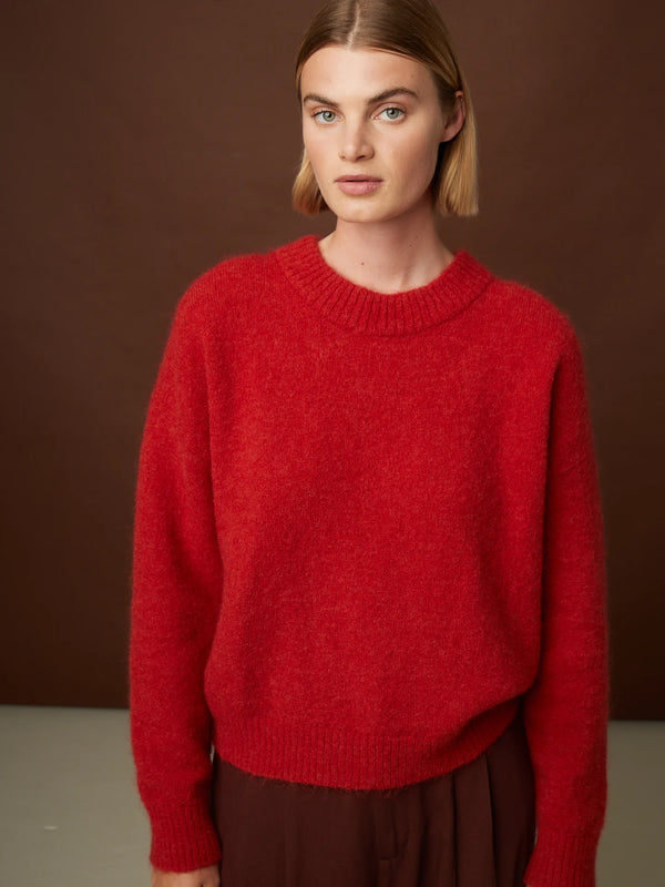 Mokid Pull Sweater in Red, from Rue Blanche