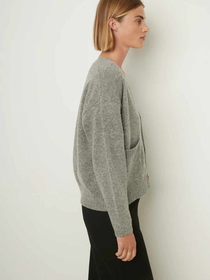 Wool Cardi in Gris Mel, from Rue Blanche