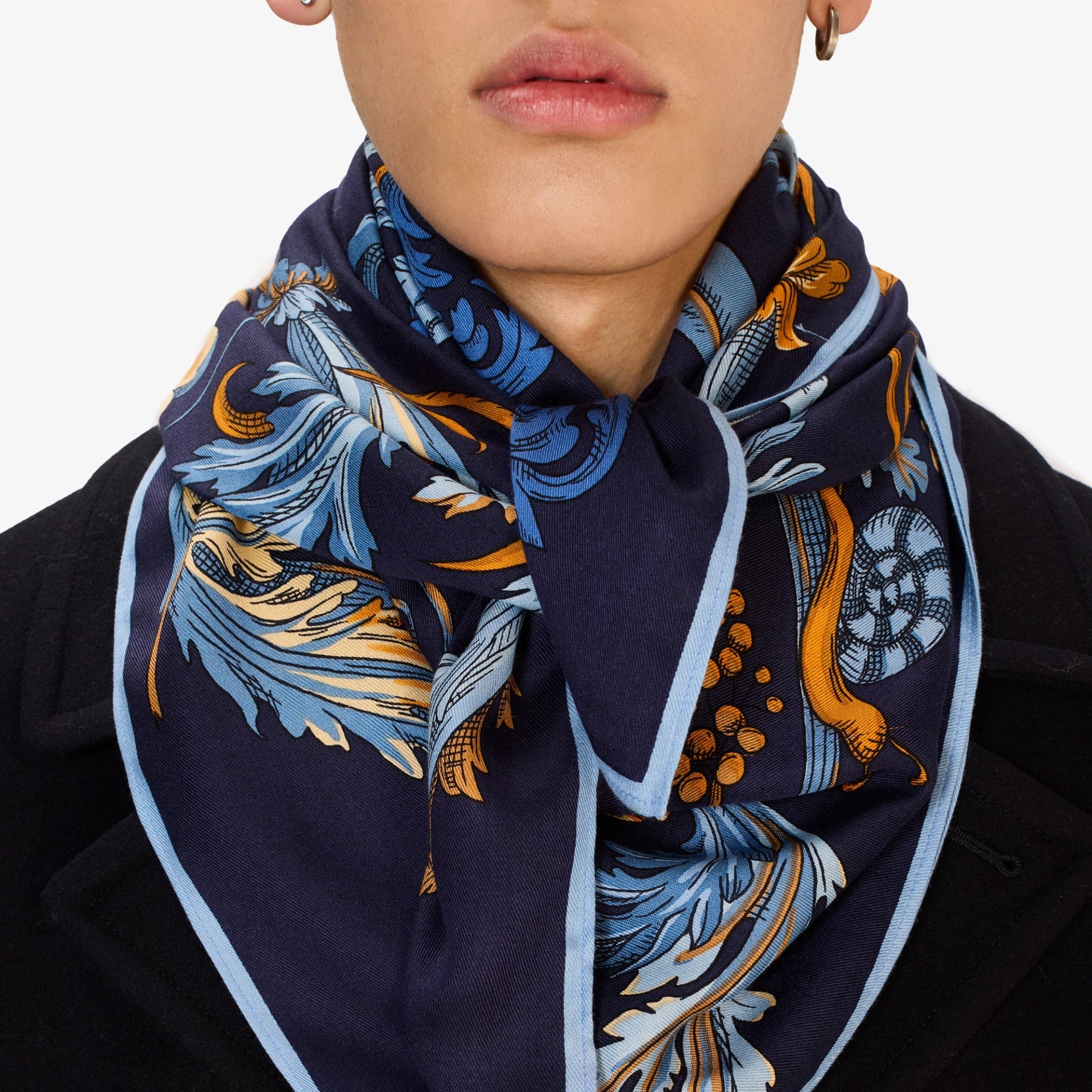 Carre 100 Rococo in Navy, from Inoui Editions