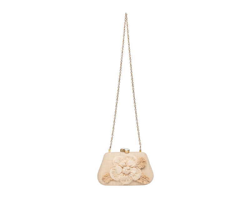 Rosie Camelia Clutch in Natural, from Rafé New York