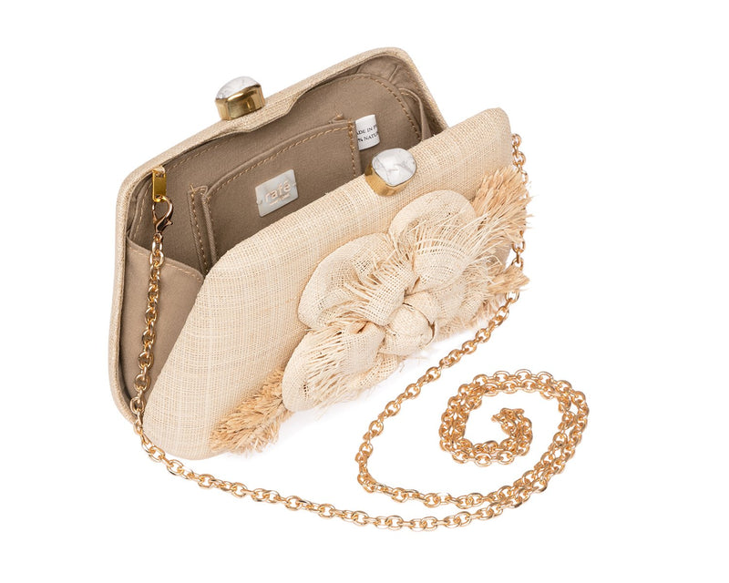 Rosie Camelia Clutch in Natural, from Rafé New York