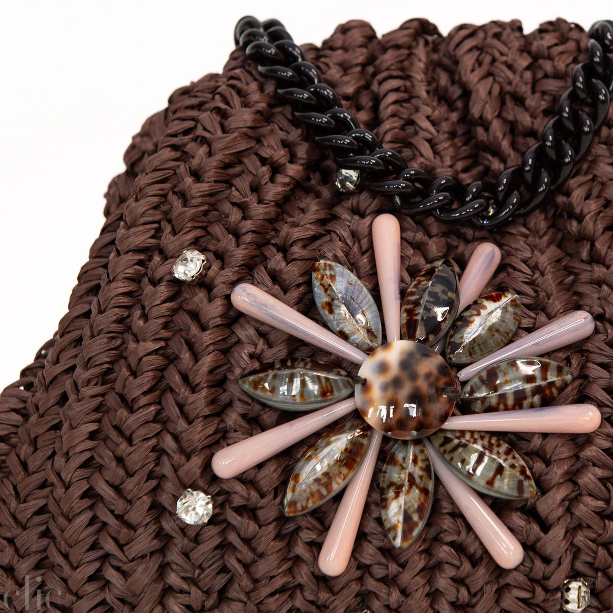 Raffelle Mini Game Bag in Brown, from Maria La Rosa